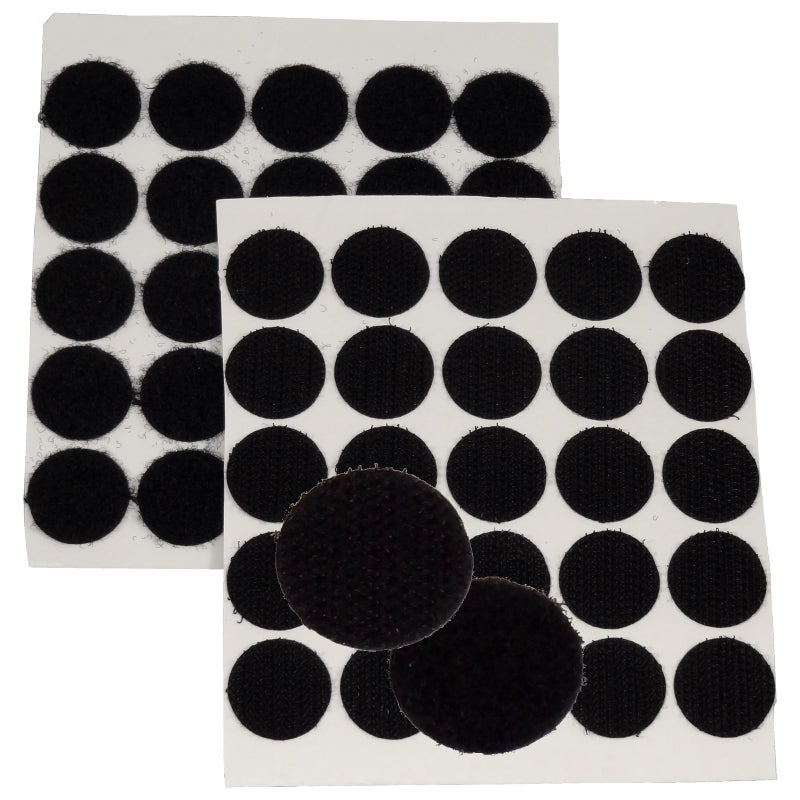 BlueDot Trading, Hook & Loop Fastener Sticky Dot Adhesive Backed Coins Perfect for DIY, Crafts, Office, Classroom, 3/4", Quantity 50, Black - Image 3